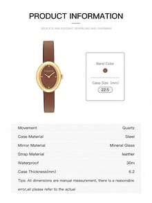 Coach SAMMY系列皮帶橢圓形無數位錶盤石英女錶手錶 - 紅色 - 查看 4