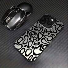 Fundas para Móvil con Patrón de Forma Irregular y Distorcida en , Estilo Láser Esmerilado Adecuadas para iPhone16 15 14 13 12 11 XS XR X 7 8 12/13 Mini Plus Pro Max, Regalo de Cumpleaños/Día de San Valentín para Novio/Novia - Color 1 - Ver 7