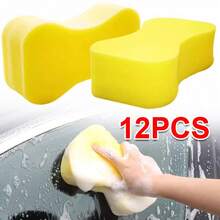 12x Jumbo Sponge Large Size Car Wash Washing Valeting Cleaner Sponge UK - Yellow - View 6