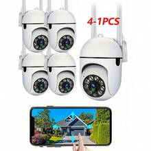 1个2K高清3MP无线WiFi安防摄像头，智能家居安防摄像头，宠物摄像头，婴儿监视器，保姆摄像头，家用摄像头，房间摄像头，室外监控摄像头，360°旋转/90°倾斜/变焦，手机远程控制，多人共享，双向语音，彩色夜视，移动侦测，推送通知，支持SD卡/云存储，回放功能，安装简便，家用/办公安防摄像头 - 彩色 - 查看 13