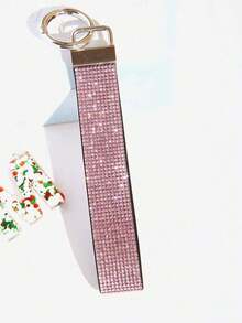 1pc Rhinestone Decor Bling Glitter Wrist Strap With Keyring Wristlet Keychain For Clutch And Key Holder Key Chain Charms Key Lanyard School Supplies Teacher Gifts Back To School Teacher Accessories - 多色 2 - 查看 7