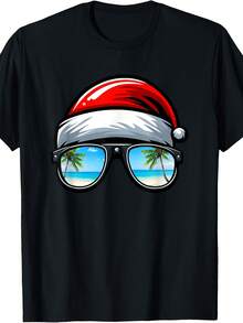Gafas de sol con gorro de Papá Noel, camiseta de Navidad en julio - Estilo 22 - Ver 1