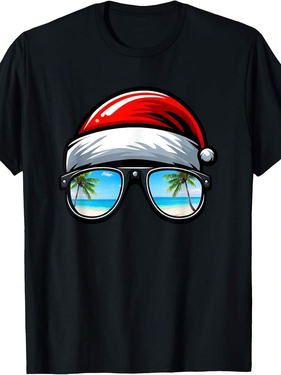Gafas de sol con gorro de Papá Noel, camiseta de Navidad en julio - Estilo 22 - Ver 1
