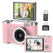 كاميرا رقمية عالية الدقة للتصوير الفوتوغرافي، كاميرا رقمية قابلة للطي محمولة للتصوير والتسجيل المباشر، كاميرا مدمجة بطراز كلاسيكي لالتقاط الصور وتسجيل الفيديوهات، كاميرا سفر مناسبة للمراهقين والطلاب والمبتدئين، هدية مثالية لعيد الهالوين والكريسماس وأعياد الميلاد