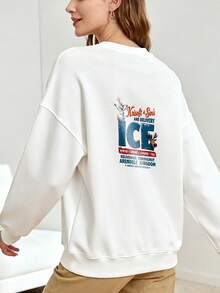 Frozen Kristoff & Sven'S Ice Harvesting And Delivery Hoodless Sweahoodless Sweathoodless Sweatshirt - 白色 - 查看 3