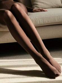 1/2双优雅60D高腰透明女士连裤袜 - 咖啡棕色全长不透丝袜，舒适耐穿，适合工作、正式场合和休闲装扮 - 可手洗打底裤，高腰半透明连裤袜，女士尼龙袜，抓绒紧身裤，女士连裤袜打底裤 - 咖啡棕 - 查看 8