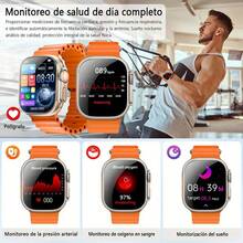 Reloj inteligente 8+1 Ultra19 ,carga inalámbrica, llamada,Bluetooth, monitoreo, medición de la frecuencia cardíaca, presión arterial, deportes, moda y reloj inteligente de salud.