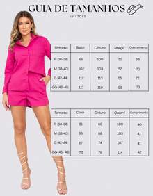 Women Two-Piece Outfits - Hot Pink - View 9