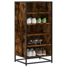 vidaXL Schuhschrank Aus Räuchereiche 48x38x97,5 Cm Holzwerkstoff - Gelb - Übersicht 1