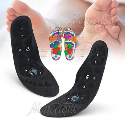 1 Pair Upgraded Purple Acupressure Insoles, Foot Massage Pad, Comfortable Walking Insoles, Foot Massage Insoles, Foot Yoga Acupressure Insoles, Training Accessories, Suitable For Sports, Fitness, And Walking