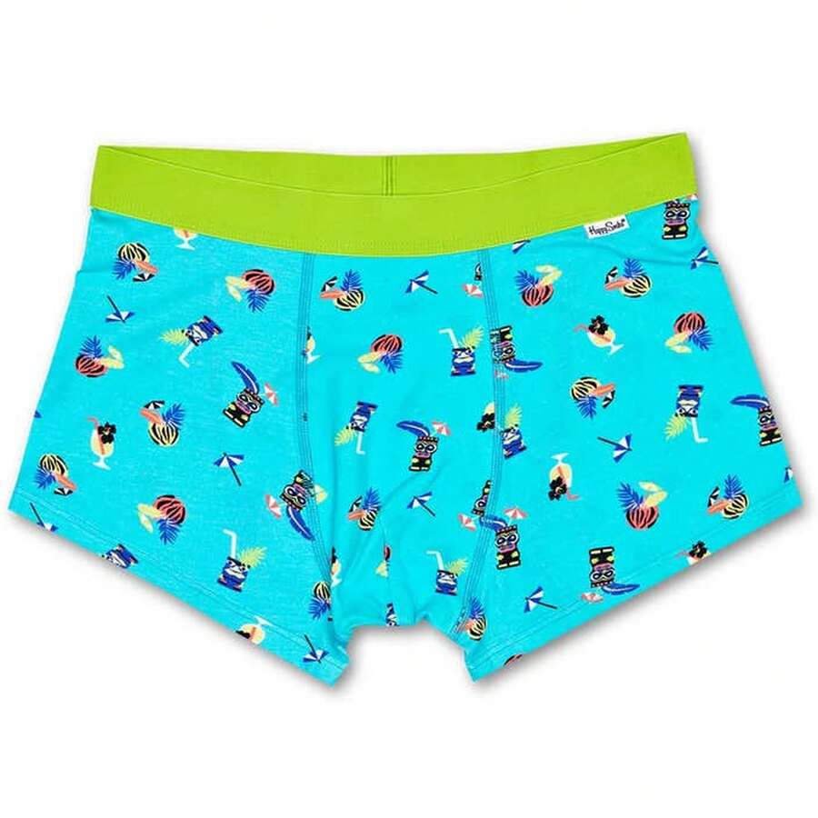 Happy Socks Calções de banho masculinos - Azul - Ver 1