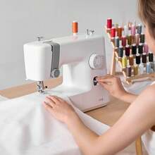 Sewing Machine, 18 Stitch Applications, With LED Light And Foot Pedal, Simple Dial Control, Interior Metal Frame, Lightweight And Portable Beginner Sewing Machine For Adults Crafts And Mending - View 9