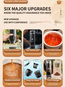 无线电动美式咖啡机，车载家用两用，便携式户外咖啡机，带杯子