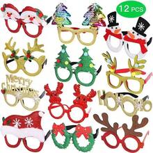 6pcs/9pcs/12pcs Christmas Decoration Glasses Toys Cartoon Costume Photo Props Small Gifts Prizes Christmas Glasses - Multicolor - View 11