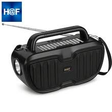 bocina radio portátil AM/FM/SW: con linterna,con carga solar,con Altavoz y Conector para Auriculares, Ideal para Interiores, Exteriores y Emergencias,Bluetooth 5.0, USB, TF, AUX. - Negro - Ver 3