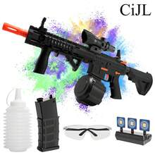 CiJL High Speed M416 Electric Gel Balls Blaster Gun Toys, Automatic And Manual Double Shooting Modes Water Bullets Splatter Toys With Large Magazine, Water Beads Gun Toys Suitable For Courtyard/Outdoor/Water Games/Beach/Party/Grass, Perfect For Outdoor Yard Activities Team Shooting Game, Adapt As Christmas/Birthday/Holidays/Festival Gifts, No Include Gel Balls - M416 đen - Xem 1