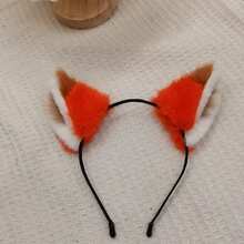 1个女士毛绒仿狐狸耳朵发箍，节日派对角色扮演发饰 - 生日礼物 - 圣诞礼物 - 完美礼物 - 礼物 - 礼物 - 万圣节礼物 - 棕色 - 查看 6
