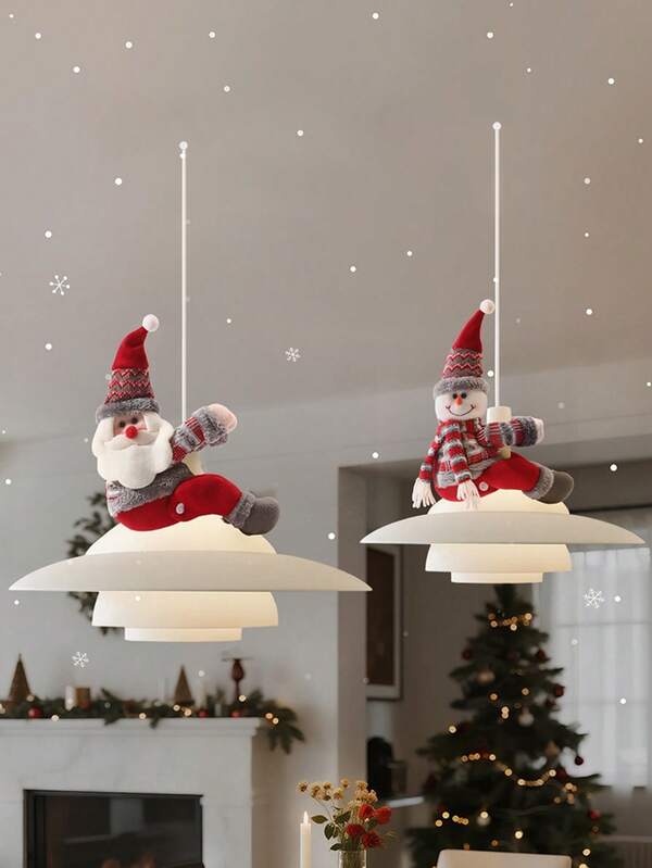 1 قطعة زينة معلقة من القماش الناعم بشكل بابا نويل ورجل الثلج، قمة شجرة عيد الميلاد وديكور منزلي معلق، مناسب لغرفة المعيشة والنوم والمدفأة وتجهيزات الحفلات، زينة عيد الميلاد المنزلية المريحة، هدية تدفئة المنزل، ديكور غرفة الشتاء، هدية خاصة للعائلة والأصدقاء والأخوات