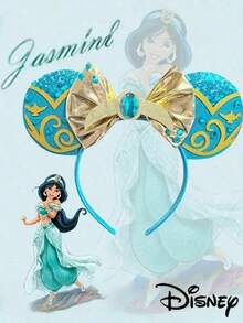 Disney 1pc- Princess Headband, Frozen, Ear Headband, Anime Glitter Headband, Cute Accessories, Ideal For Easter, Halloween, And Christmas, Christmas Gifts, Party Gifts