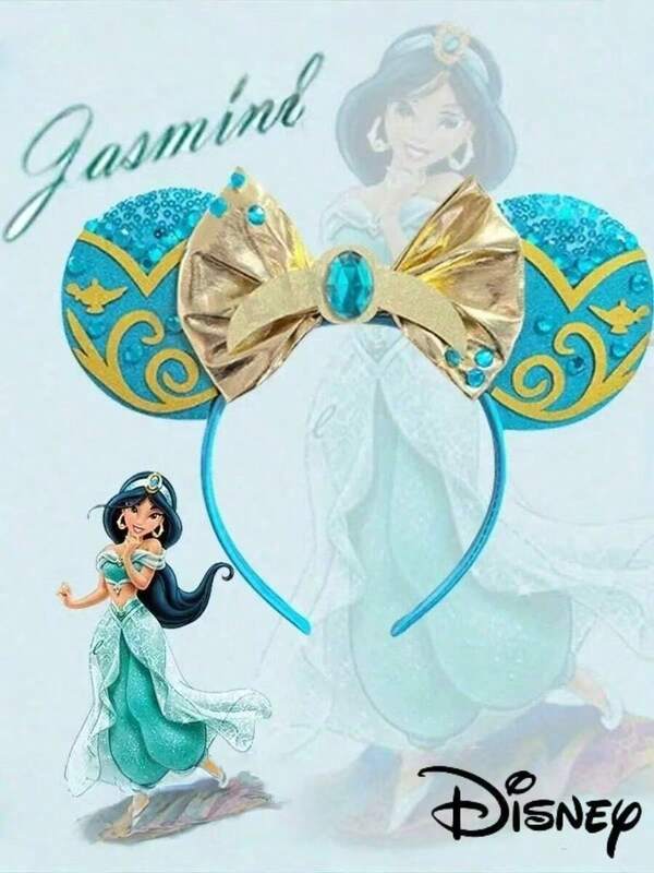 Disney 1pc- Princess Headband, Frozen, Ear Headband, Anime Glitter Headband, Cute Accessories, Ideal For Easter, Halloween, And Christmas, Christmas Gifts, Party Gifts