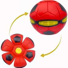 1 Piece Pet Toy Flying Saucer, Flying Saucer Dog Toy, Suitable For Interactive Dogs, Cats, Football, Outdoor Games, Camping Games. Dog Ball Is Suitable For Small, Medium And Large Dogs, Portable Creative Flying Saucer Ball Stepping UFO Magic Ball, Suitable For Outdoor Sports Gifts, Halloween Gifts, Christmas Gifts, Holiday Gifts,Back-To-School Gifts, Gifts For Friends, Thanksgiving Gifts, Valentine's Day Gifts - 紅色 - 查看 6