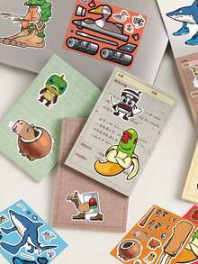 500 件意大利 Brainrot Tung Tung Tung Sahur 卡通涂鸦贴纸抽象风格适用于头盔装饰、手工书制作、汽车装饰派对装饰、剪贴簿、笔记本电脑、行李箱、吉他、水瓶、手机壳时尚装饰