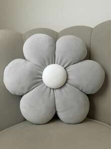 Daisy Plush Flower Pillow, Living Room Bedroom Decoration, Pastel Colors - 灰色 - 查看 3