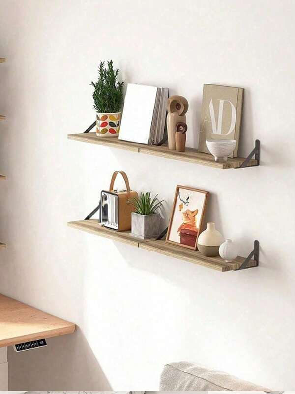 1PC Floating Shelves For Wall,Rustic Oak Long Shelves Set For Living Room, Bathroom, Laundry Room, Bedroom, Kitchen, Home Office