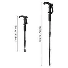 Heavy Duty Outdoor Walking Stick Outdoor Straight Handle Hiking Climbing Stick Suitable For Backpacking Camping - Black - View 2