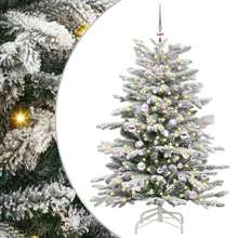 Artificial Hinged Christmas Tree White 150 Cm PE And PVC - White - View 1