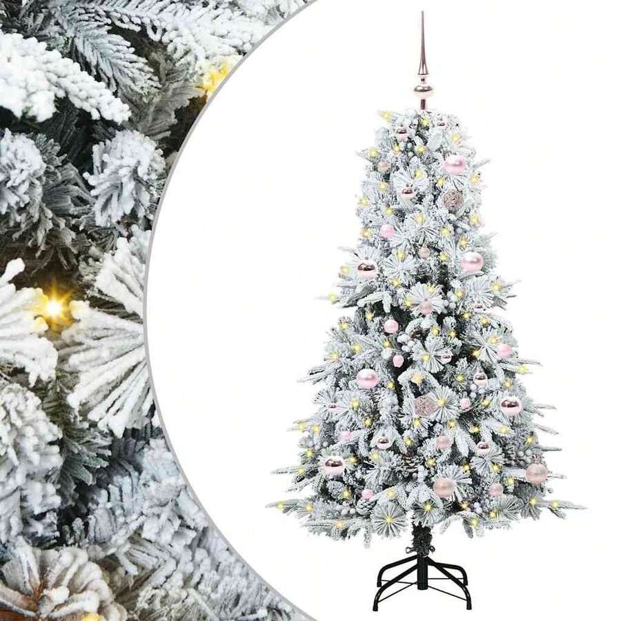 Artificial Hinged Christmas Tree Green 150 Cm PE And PVC - Green - View 1