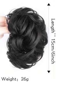 1个女士编织合成纤维发髻器，高冠编织发髻爪夹，太阳穴假发夹，蓬松发髻发型配饰，休闲合成纤维发爪夹，适合所有季节