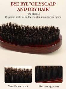 Best-Selling Cross-Border Beechwood Handle Wild Boar Bristle Beard Brush, Multi-Functional Grooming Comb For Men,Hair Brush,Slick Back Brush,Styling Brush,Curly Hair Brush,Edge Brush,Hair Comb,Brush Hair,Hair Brush Set,Comb Hair,Comb For Curls,Detangling Brush,Hair Brush For Women,Hair,Travel,Hair Products,Hair Tools,Hair Stuff,Barber,Barber Accessories,Barbershop,Hairdressing Equipment