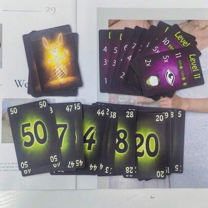 读心术：灵魂伴侣桌游，同步与逆转，双倍挑战！2-6人游戏，10-20分钟一局，策略与记忆挑战，卡牌材质，游戏之夜的乐趣，令人上瘾的脑筋急转弯！趣味卡牌游戏，派对桌游，节日卡牌游戏，趣味生日礼物，圣诞礼物，母亲节礼物。