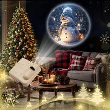 1PC (1 Đèn chiếu + 1 Slide chiếu) Nhiều đèn chiếu Giáng sinh, Phụ kiện ngày lễ - Đèn chiếu hình bông tuyết/người tuyết/ông già Noel, Chạy bằng pin (Không bao gồm pin) Đèn ngủ trang trí ngày lễ tạo nên bầu không khí tiệc tùng trong nhà, Thích hợp cho gia đình, phòng trò chơi, phòng ngủ, trần nhà, tường, tiệc sinh nhật, đám cưới và phù hợp nhất cho các ứng dụng Giáng sinh - Màu be - Xem 11