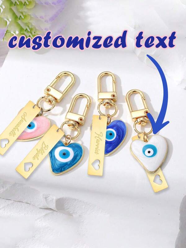 Heart-Shaped Boho Blue Evil Eye Keychain,Personalized Customization,Vintage Bag Hanging Ornament,Cute Key Ring Purse Bag Backpack Car Key Charm Earbud Case Accessory Women Gift - Stylish Protection Charm For Friends, Lovers, Couples - Car Earphone Case Accessory Jewelry With Love Symbol,Perfect Gift For Friends And Family,Keyrings & Keychains,Earphone Case, Bag Accessory