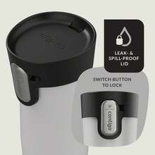 Contigo AUTOSEAL West Loop - Taza de viaje de acero inoxidable aislada al aspiradora con tapa fácil de limpiar, 12 onzas, perla esmerilada de sal - Perla helada glaciar - Ver 4