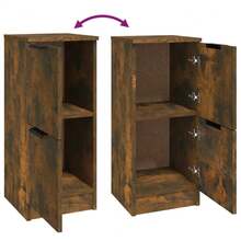 vidaXL 2 Stück Sideboards Aus Geräucherter Eiche, 30x30x70 Cm, Holzwerkstoff - Yellow - View 8