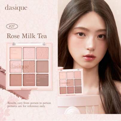  Dasique 九色眼影盘，高显色度，持久不脱妆，适合毕业、生日等场合，新手友好，易于上妆，纯素配方，无动物实验，节日必备，玫瑰少女魅力色系，圣诞礼物之选，时尚彩妆品牌，返校季、新娘婚礼、夏季、情人节、假期皆宜。