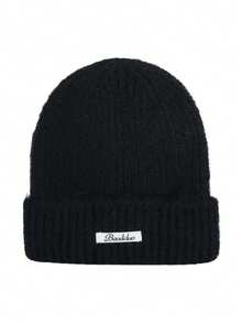 1pc Women's Dopamine Knitted Knit Beanie, Thick Warm Brimless Cap, Winter Warm Knitted Hat, Suitable For Daily Street Riding