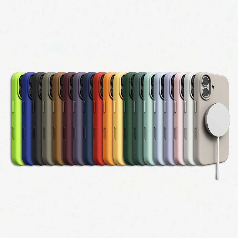 Elago High Quality Magnetic Liquid Silicone Case For IPhone 17, Compatible With MagSafe, Liquid Silicone Material, Protective Cover, Shockproof, Slim Phone, Fashion, Velvet - For Men, For Women, Luxury, Fashion, Minimalist - Xanh núi cao - Xem 1
