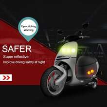 10 piezas de adhesivos reflectantes para parachoques de automóviles, cinta reflectante de alta visibilidad, mejora la  al conducir de noche, apto para automóviles, motocicletas, bicicletas y camiones - Círculo - Ver 5