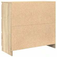 vidaXL Sideboard Sonoma-Eiche 80x35x76 Cm Holzwerkstoff - Yellow - View 8
