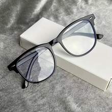 [Fashion Glasses] Transparent Lenses, Unisex - Relieve Eye Fatigue And Screen, Including Computer, TV, Phone, And Gaming Devices.Fashionable Glasses, Y2K Design, Economical And Affordable.Digital Device Goggles, Screen, Fashion Glasses, Modern Design, Comfortable Fit, Lightweight Frame, Visual Comfort, Protective Glasses, Office Workers LLWC - 黑色 - 查看 8