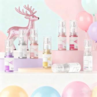 Cake Decorations Glitter, Baking Decor Accessories, DIY Craft Glitter Spray, Baking Glitter Decorations, Party Decor Supplies, Wedding Decor Set, Birthday/Thanksgiving Gift (Stickers Random)