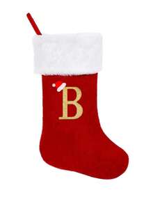 Monogram Christmas Stockings,2026 Christmas Stockings Xmas English Letters Hanging Stockings Christmas Socks Double Sided Fireplace Hanging Stockings For Christmas Party Decoration New Year Party Gift Favors Supplies,Personalized Initial Christmas Stocking, Family Holiday Xmas Party Decor Home Decor Christmas Decorations Room Decor Winter