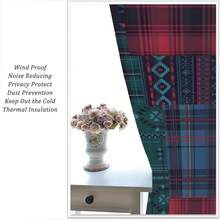 Boho Plaid Patchwork Curtains,   Pattern Scottish Tartan  Christmas Decoration Window Drapes For Bedroom Living Room Holiday Home Decor,28X40 Inch,2 Panel Set - Nhiều màu - Xem 4