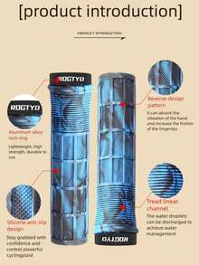 1 Pair Multipurpose Bicycle Handlebar Covers, Foldable Bike Lock Handle Grips, Mountain Bike Handlebars Camouflage Rubber Handlebar Grips Non-Slip Accessories For Motorcycles