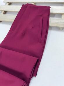 Sullyn_modas High Waist Pants - Burgundy - View 3
