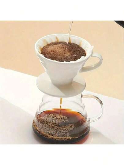 80 piezas Filtros de café en forma de cono, papeles de filtro de café en forma de cono para 1-4 tazas, adecuados para oficina, camping, exterior, hogar, cocina, restaurante y uso en cafetería/bar